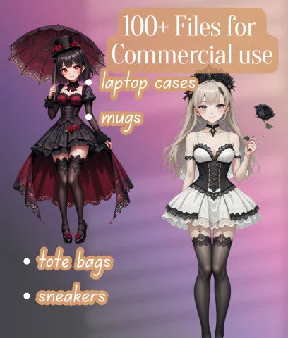 Gothic Lolita SVG Bundle - CraftNest - Digital Crafting and Art