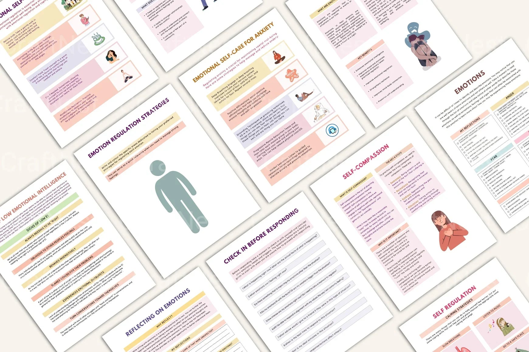 Emotion Processing Worksheets for Personal Growth - CraftNest - Digital Crafting and Art