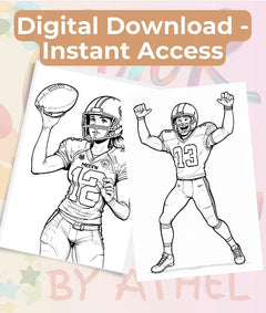 Football Season Coloring Books Bundle - CraftNest - Digital Crafting and Art