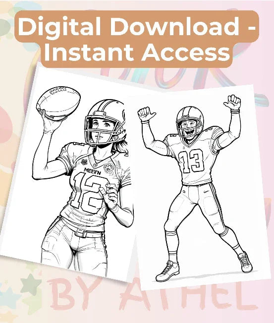 Football Season Coloring Books Bundle - CraftNest - Digital Crafting and Art