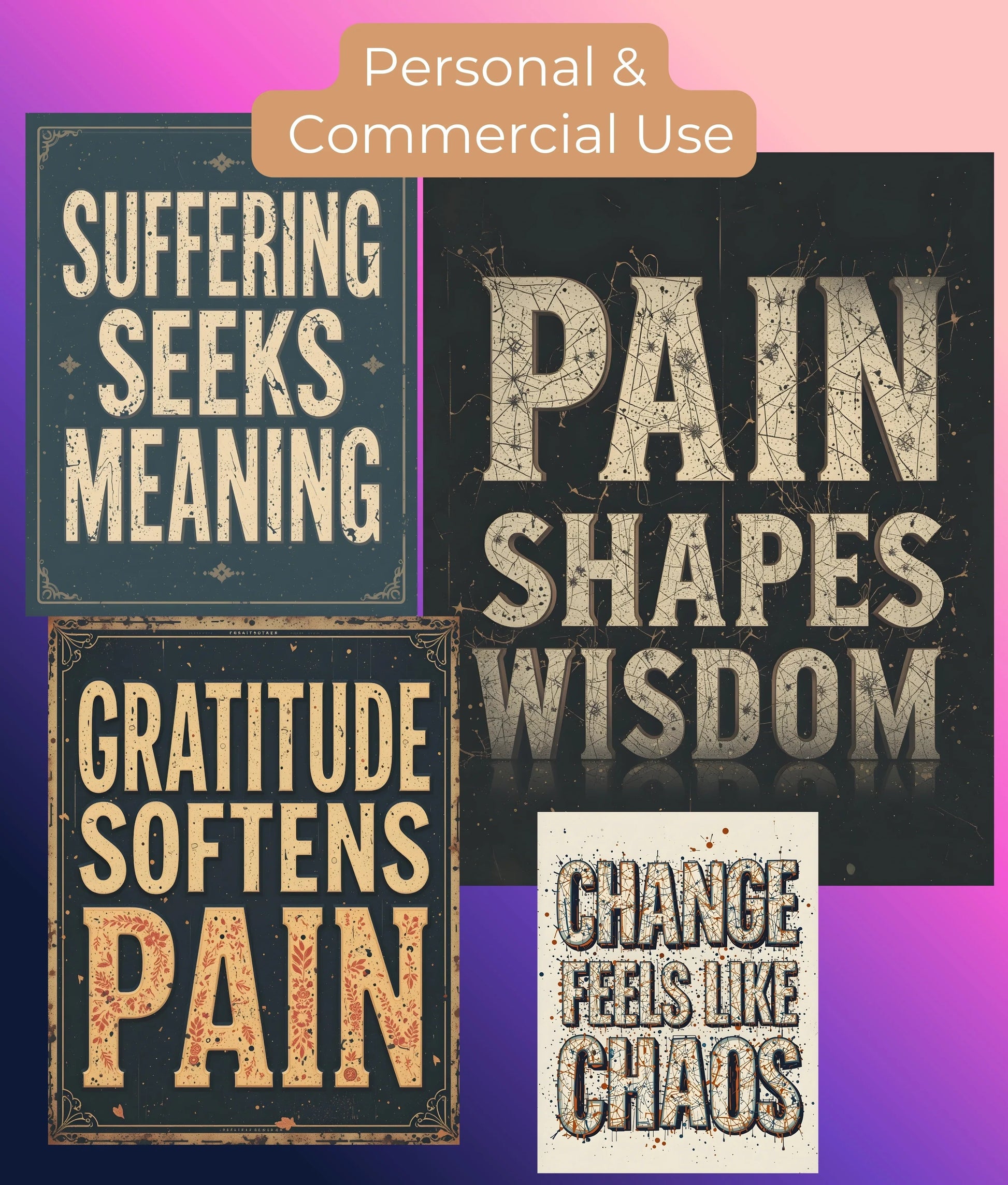 Inspirational Quotes Wall Art Bundle - CraftNest - Digital Crafting and Art