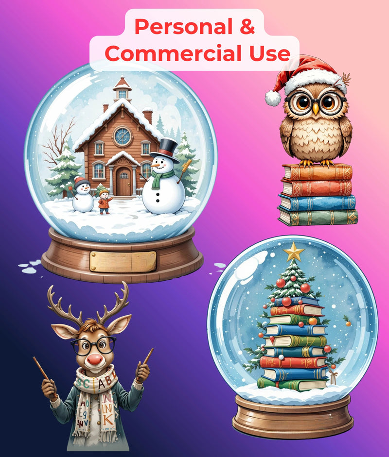 Teacher Christmas Clipart Bundle - CraftNest - Digital Crafting and Art