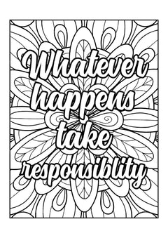 Motivational Quotes Coloring Book 1 - CraftNest - Digital Crafting and Art