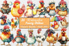 Funny Chicken Clipart Bundle