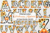 Floral Halloween Alphabet Clipart Bundle