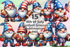 Adorable American Football Gnomes Clipart Bundle