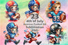 American Football Kid Clipart Bundle
