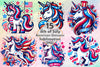 4th of July Unicorn Clipart Bundle