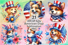 4th of July Dog Clipart Bundle 3 - CraftNest - Digital Crafting and Art