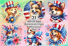 4th of July Dog Clipart Bundle