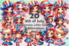 Patriotic Little Girl Clipart Bundle