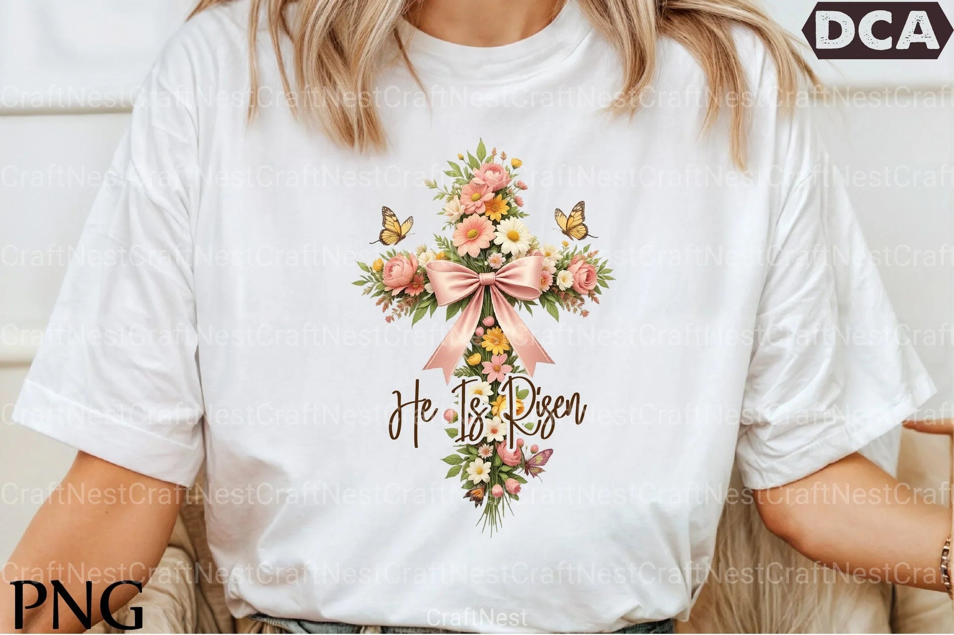 He Is Risen: Floral Christian Cross Clipart Bundle - CraftNest - Digital Crafting and Art