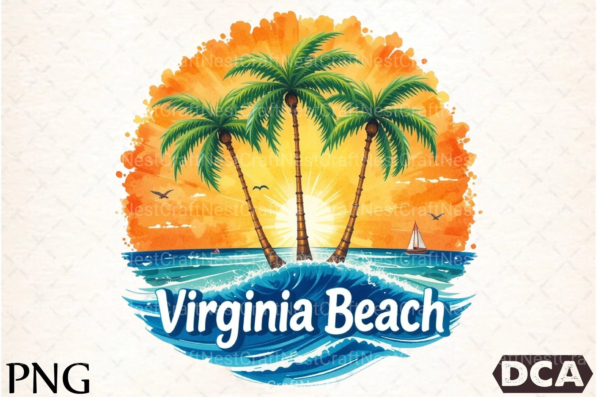 Virginia Beach Clipart Bundle 2 - CraftNest - Digital Crafting and Art