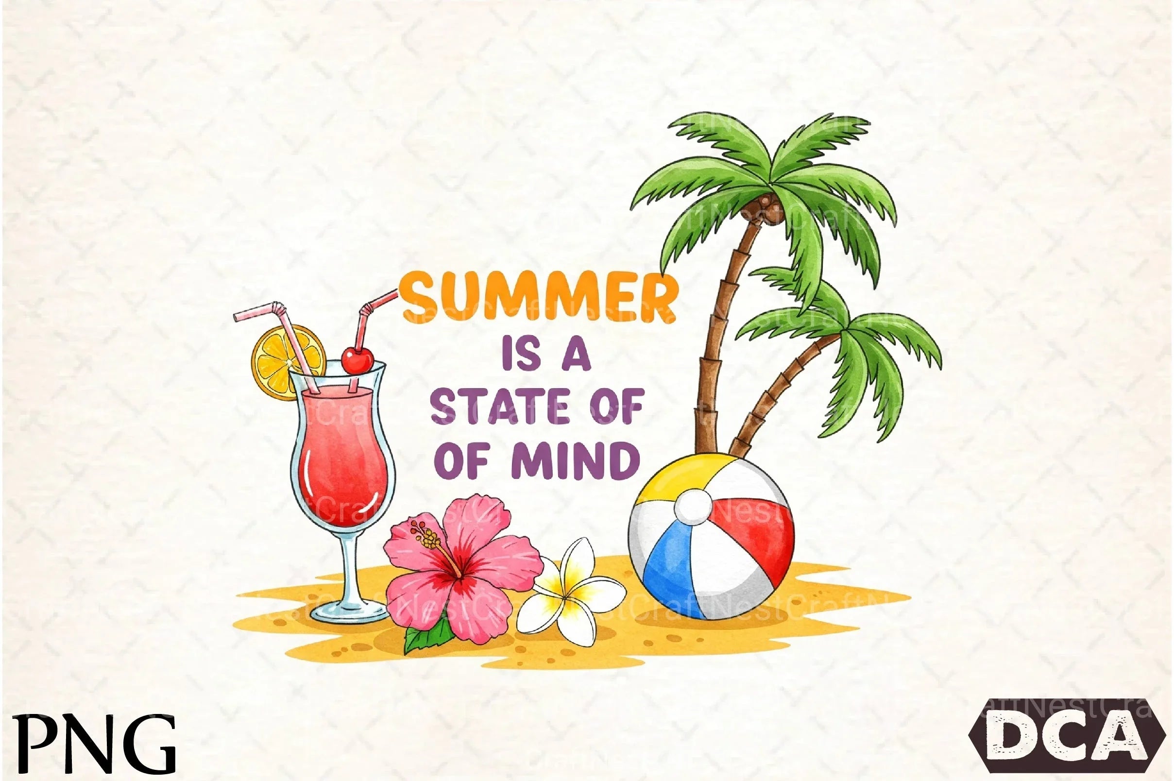 Summer State of Mind Clipart Bundle - CraftNest - Digital Crafting and Art