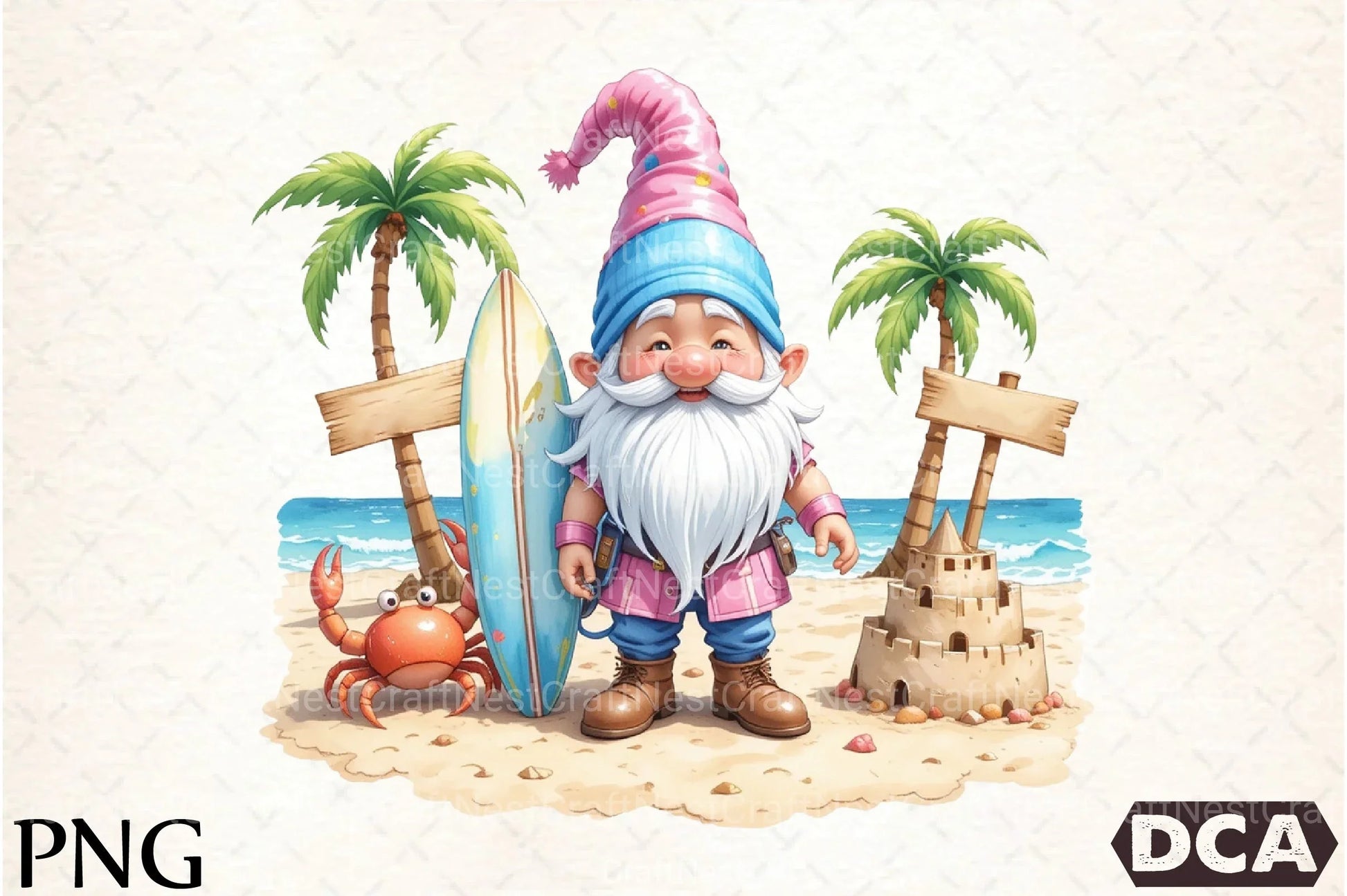 Summer Gnome Clipart Bundle - CraftNest - Digital Crafting and Art