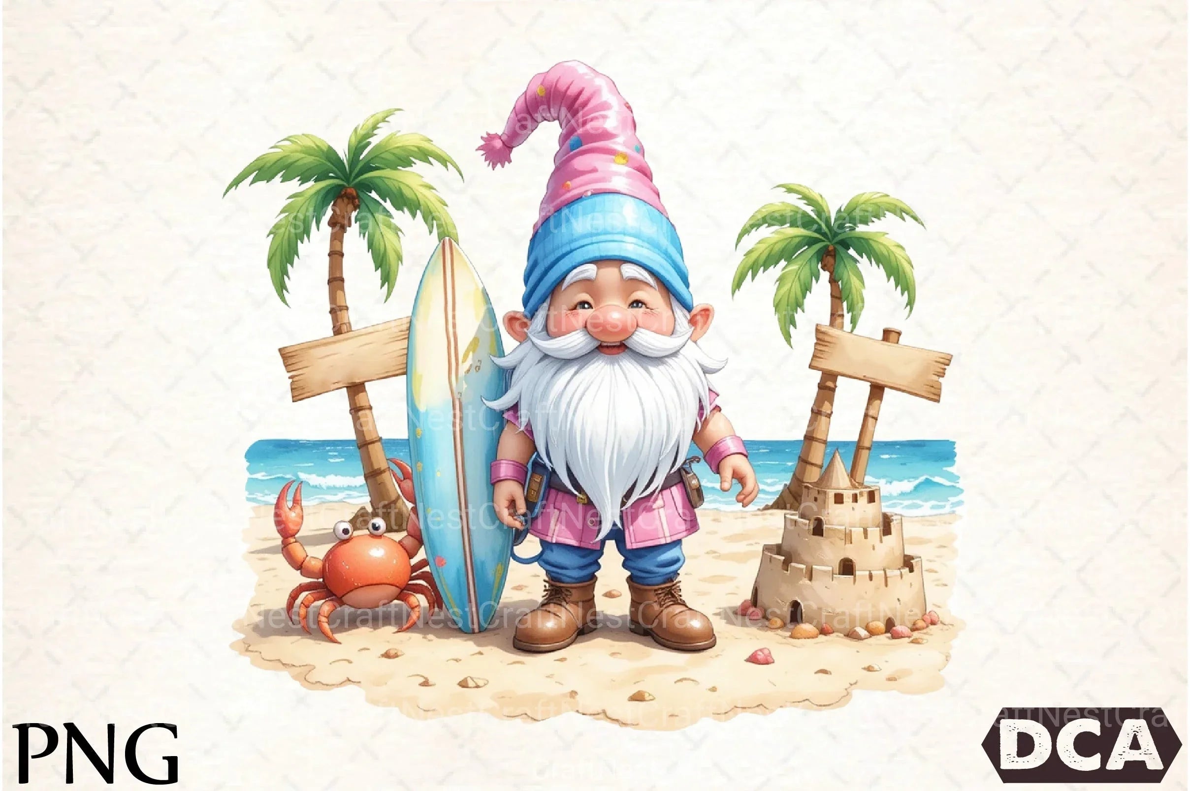 Summer Gnome Clipart Bundle - CraftNest - Digital Crafting and Art