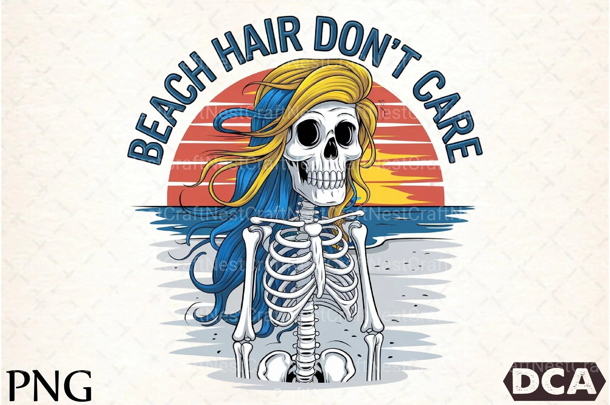 Beach Hair Don't Care Clipart Bundle 2 - CraftNest - Digital Crafting and Art