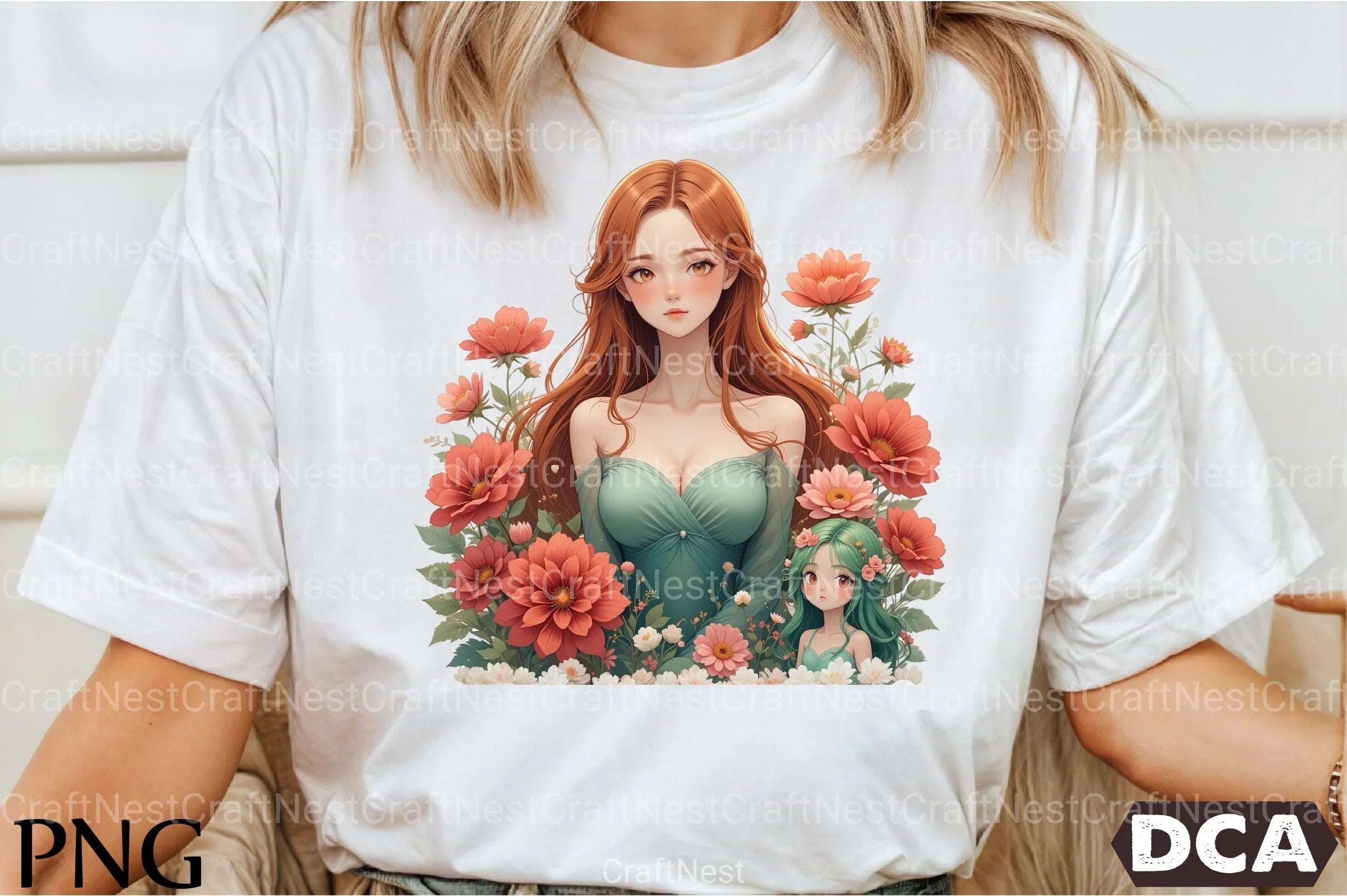 Floral Cute Girl Clipart Bundle - CraftNest - Digital Crafting and Art