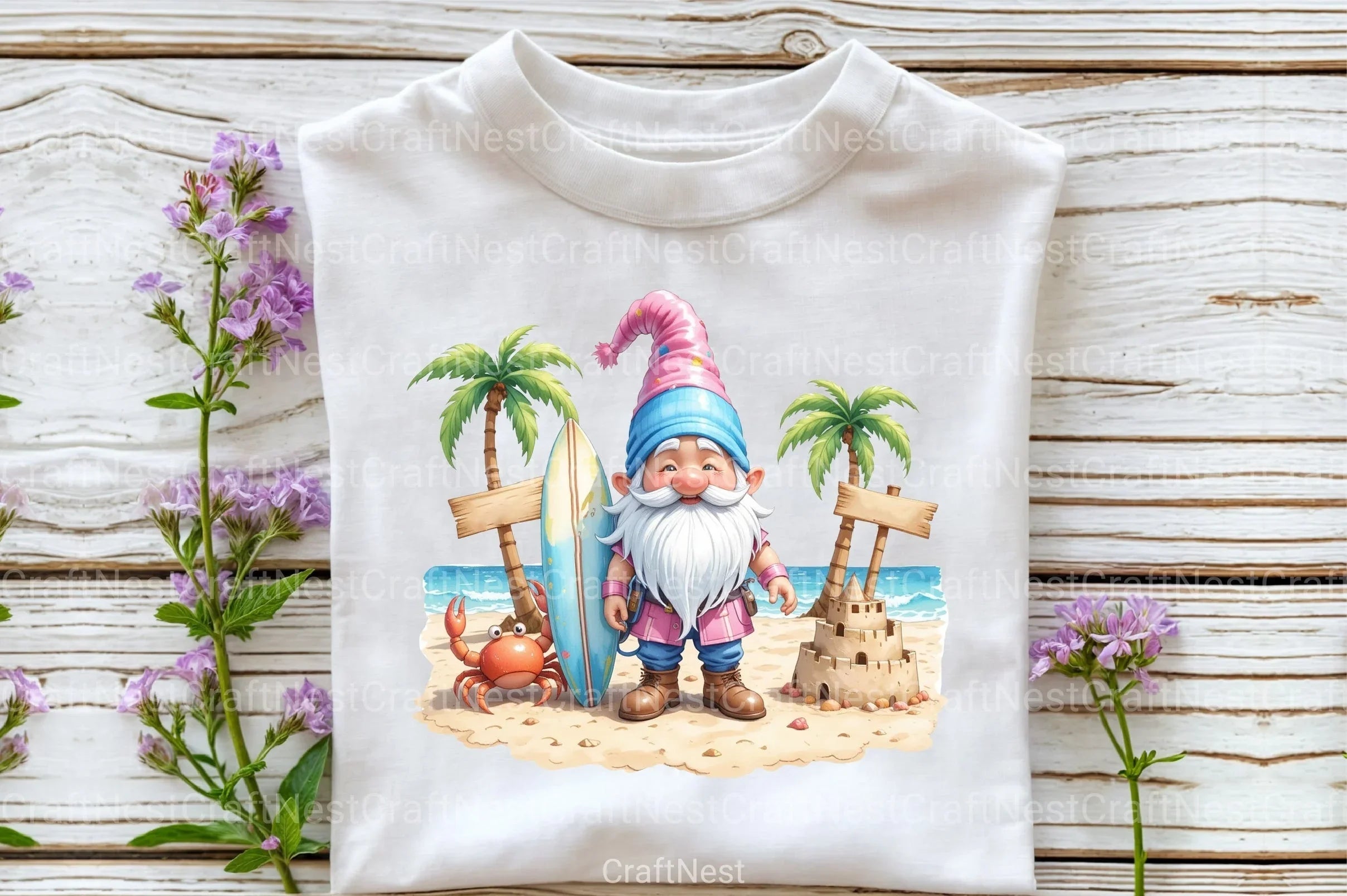 Summer Gnome Clipart Bundle - CraftNest - Digital Crafting and Art