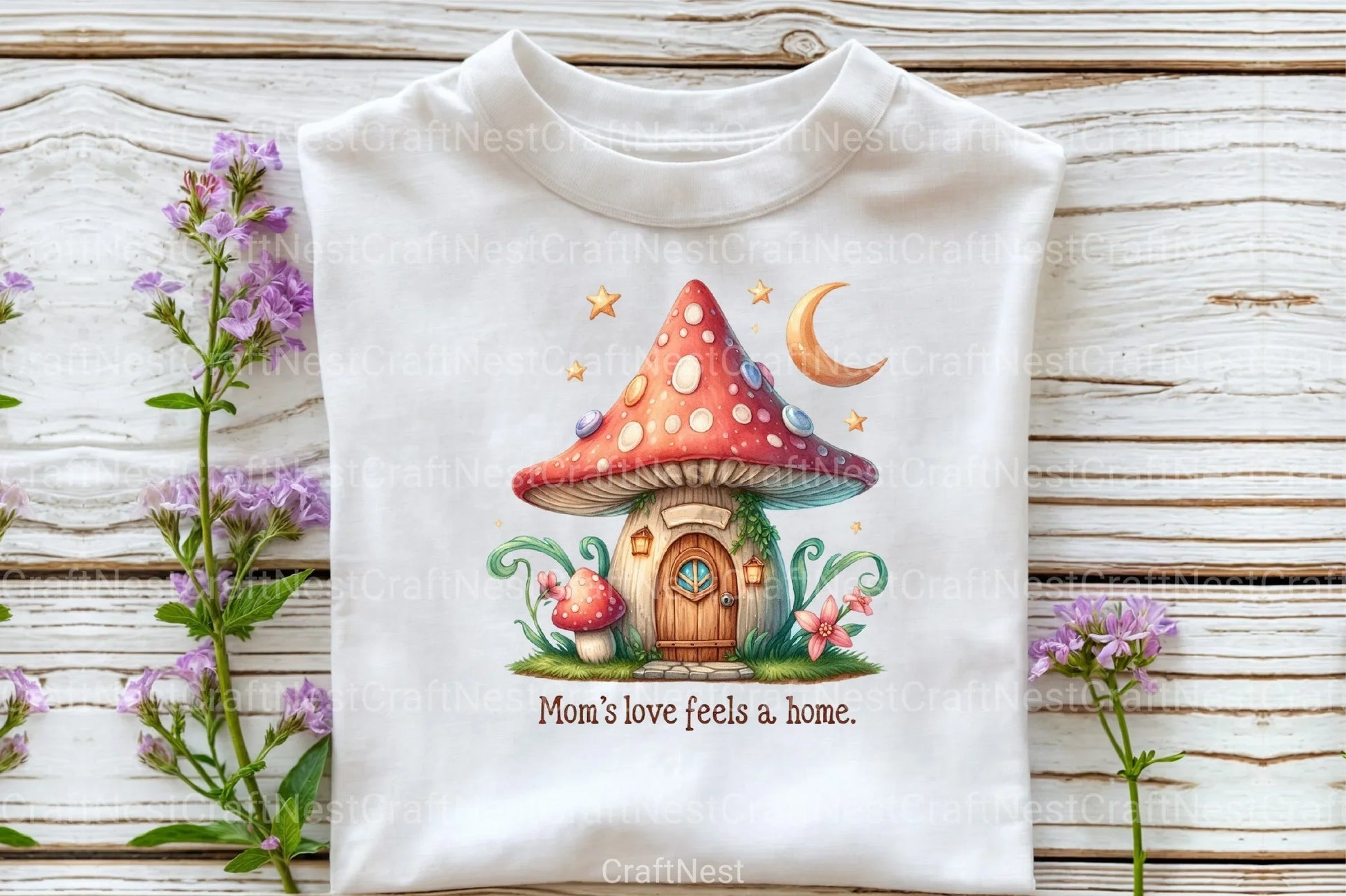 Mom's Love: Cozy Mushroom House Clipart Bundle - CraftNest - Digital Crafting and Art