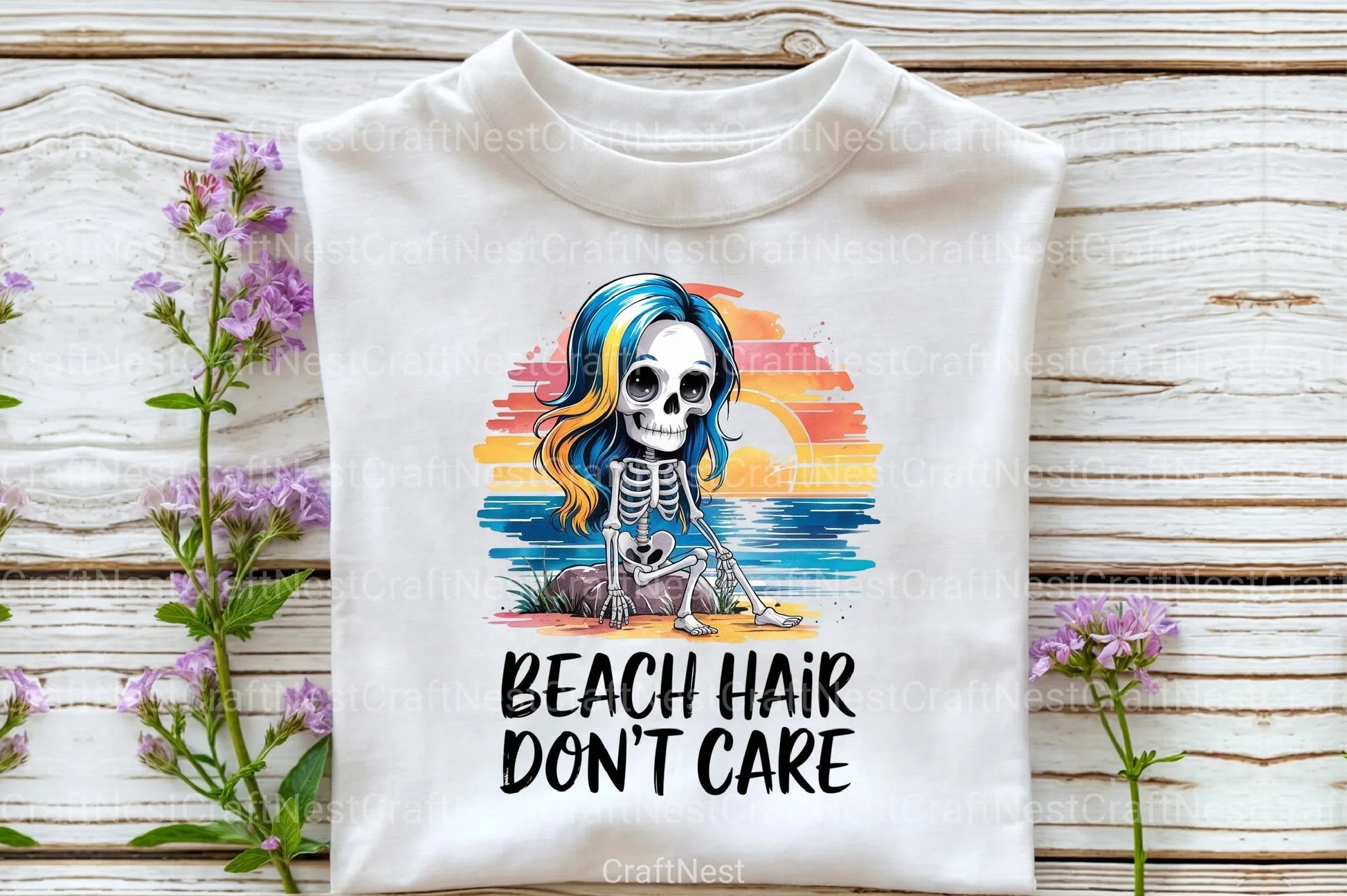 Beach Hair Don't Care Clipart Bundle 3 - CraftNest - Digital Crafting and Art