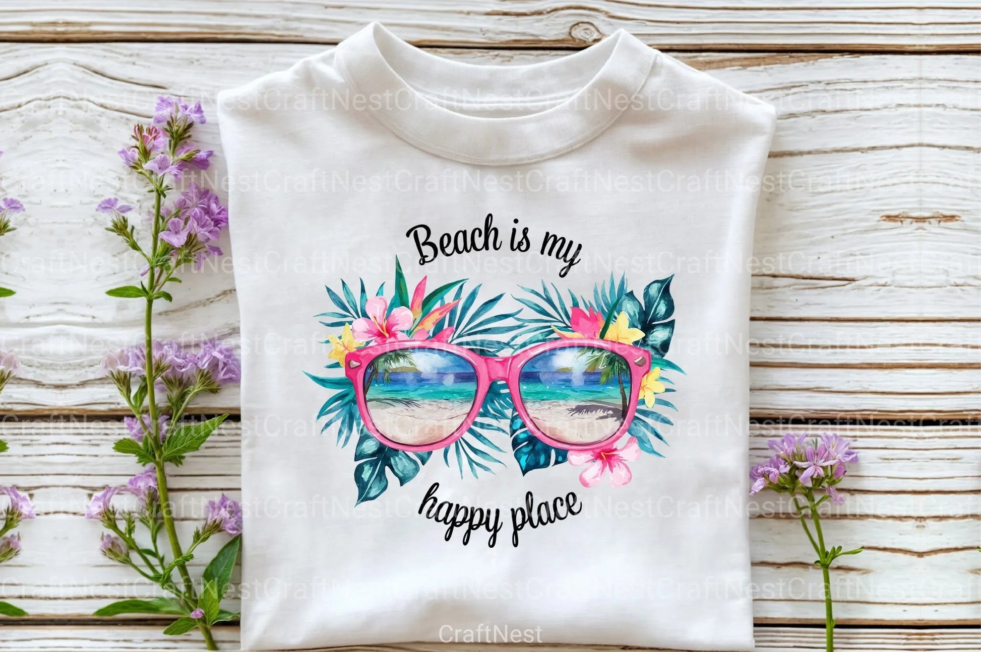 Beach Is My Happy Place Clipart Bundle - CraftNest - Digital Crafting and Art