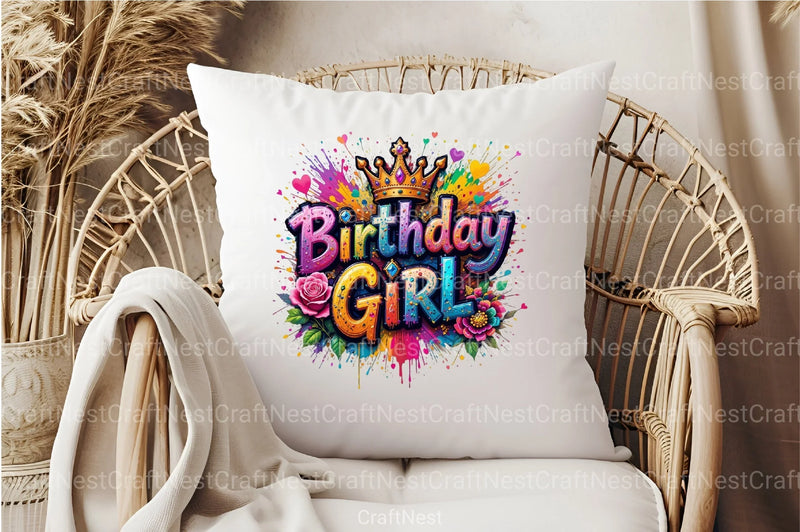 Birthday Girl Clipart Bundle 66 - CraftNest - Digital Crafting and Art