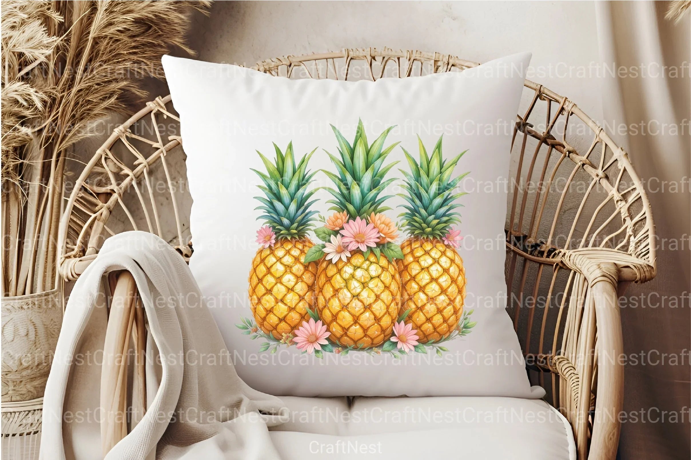 Summer Pineapple Clipart Bundle 99 - CraftNest - Digital Crafting and Art