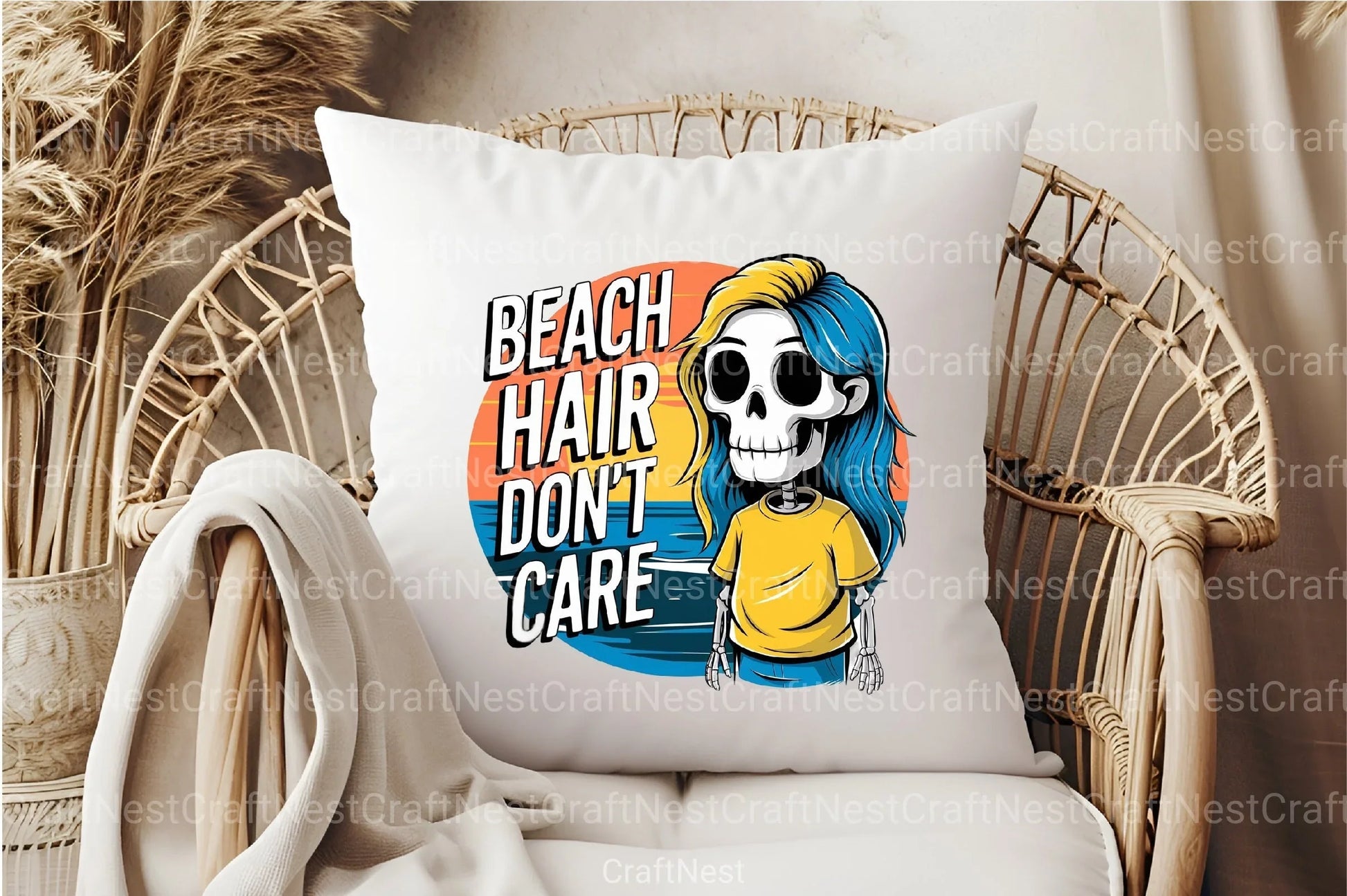 Beach Hair Don't Care Clipart Bundle 1 - CraftNest - Digital Crafting and Art
