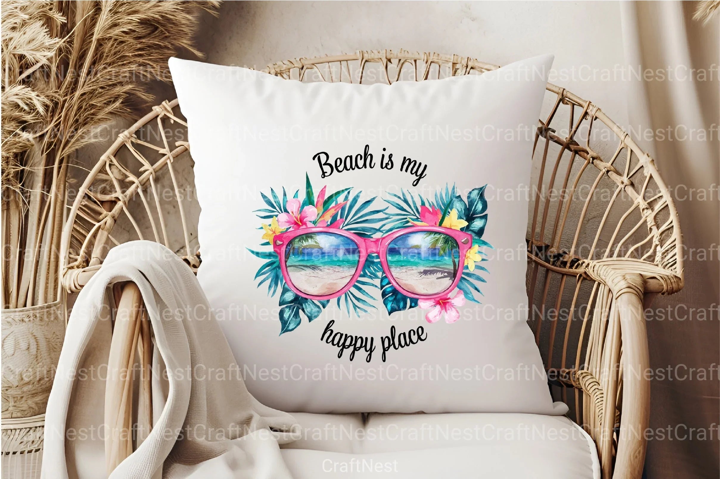 Beach Is My Happy Place Clipart Bundle - CraftNest - Digital Crafting and Art