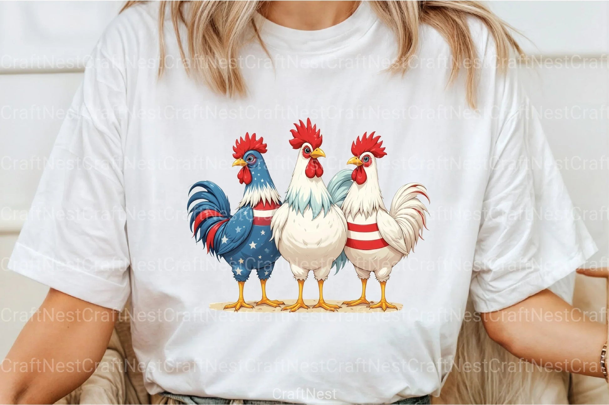 4th of July Chicken Clipart Bundle 55 - CraftNest - Digital Crafting and Art