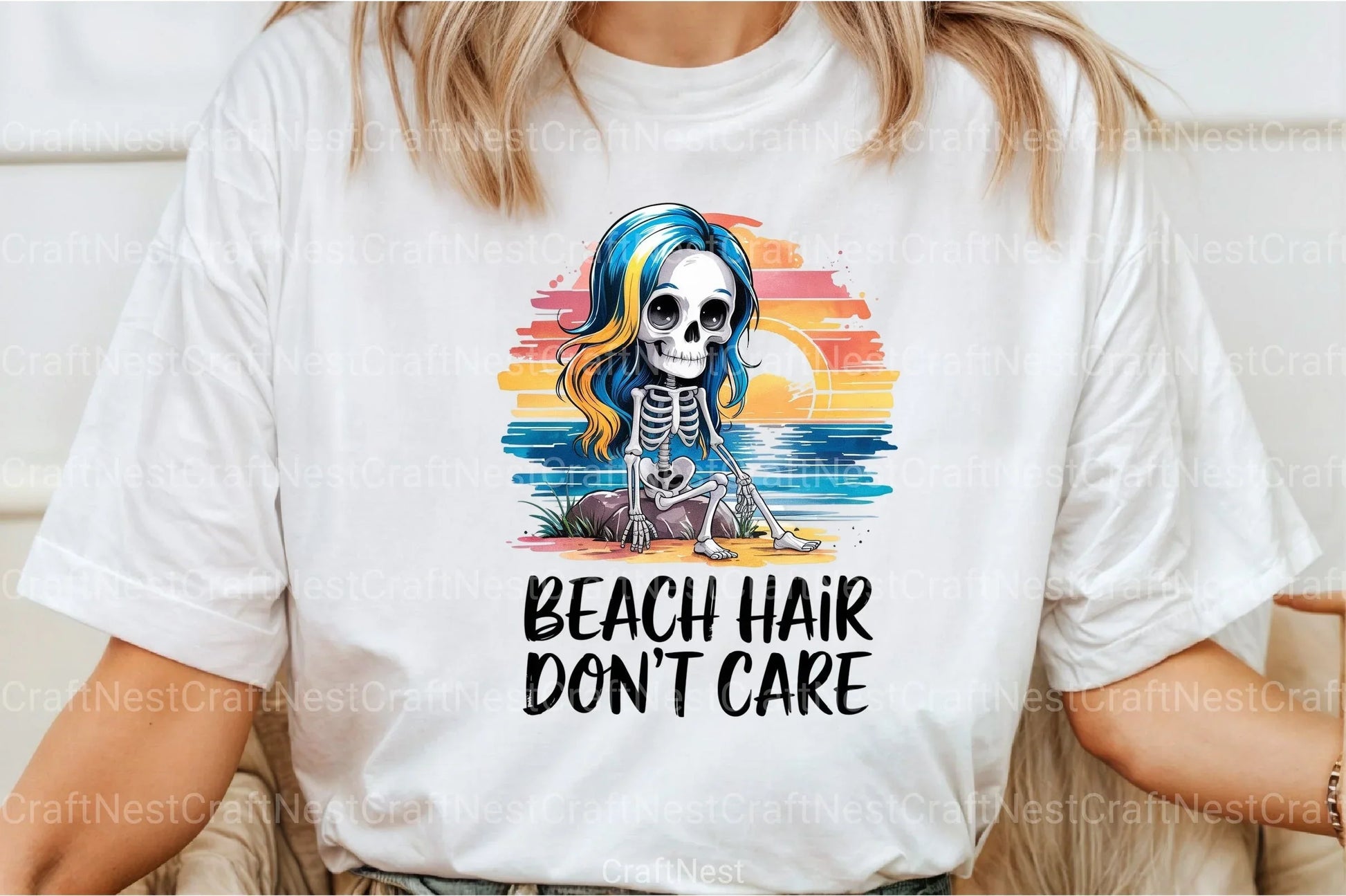 Beach Hair Don't Care Clipart Bundle 3 - CraftNest - Digital Crafting and Art