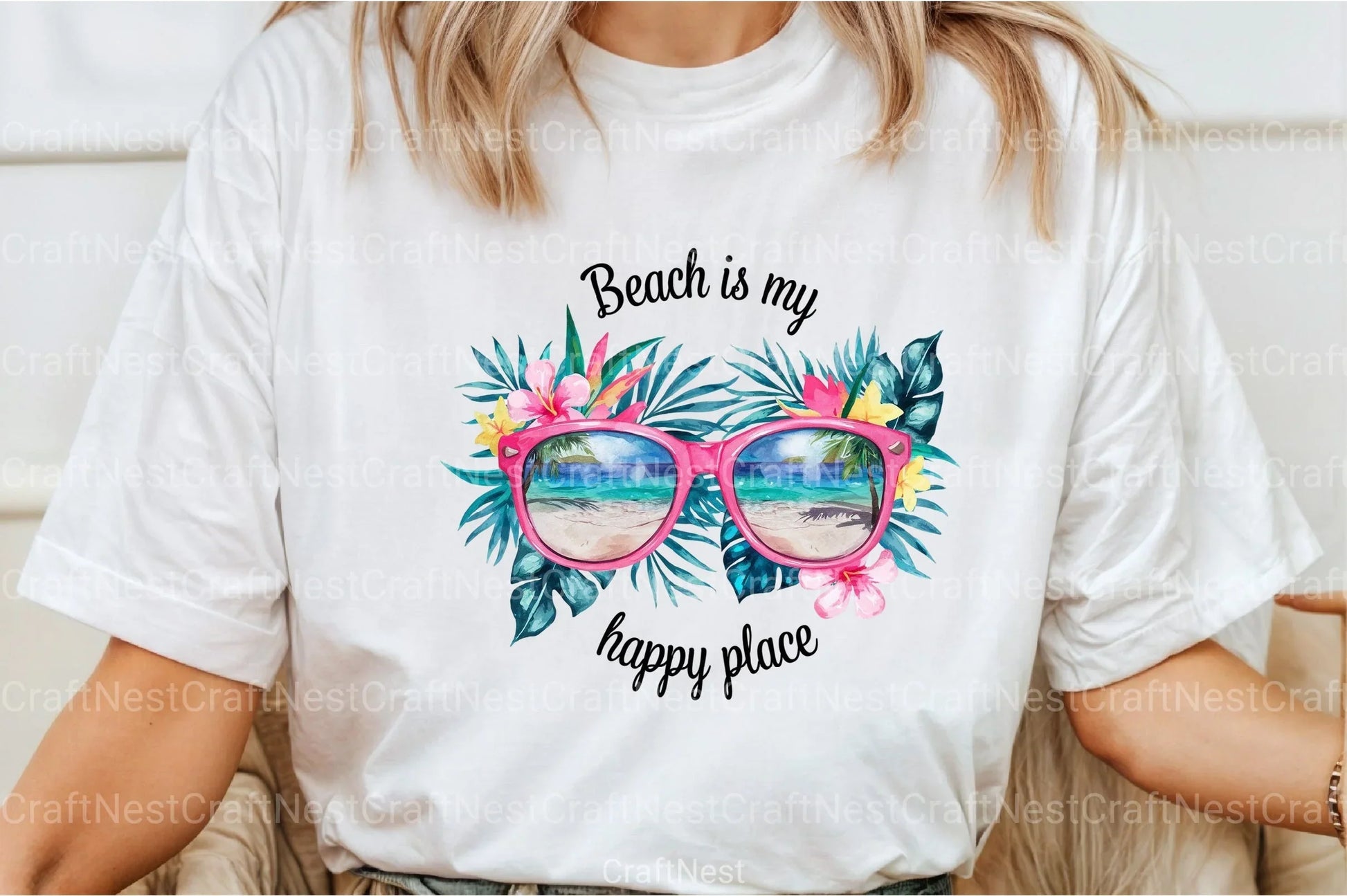 Beach Is My Happy Place Clipart Bundle - CraftNest - Digital Crafting and Art