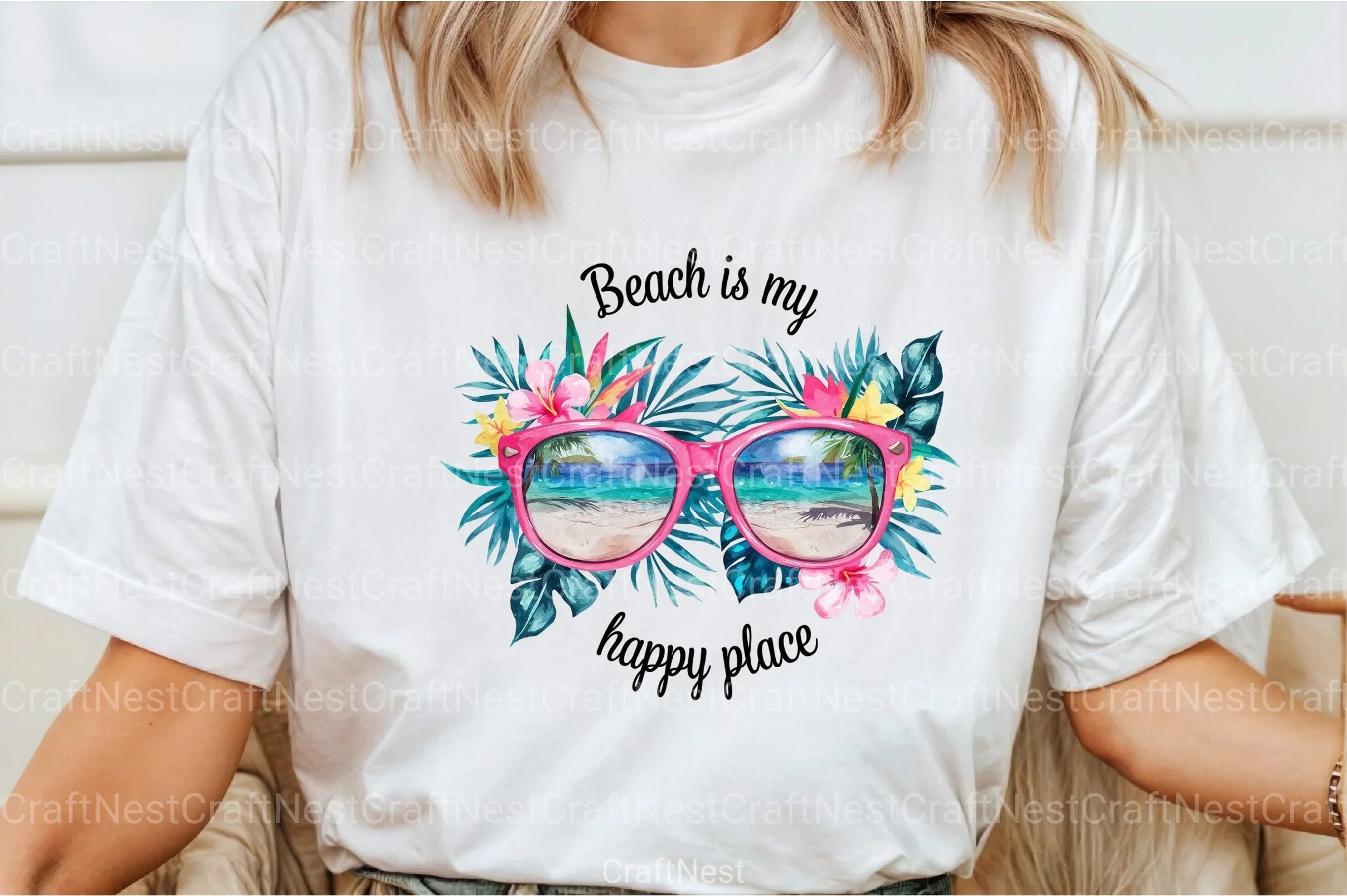Beach Is My Happy Place Clipart Bundle - CraftNest - Digital Crafting and Art