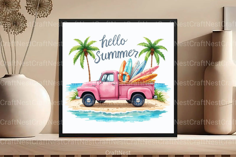 Hello Summer Clipart Bundle 3 - CraftNest - Digital Crafting and Art