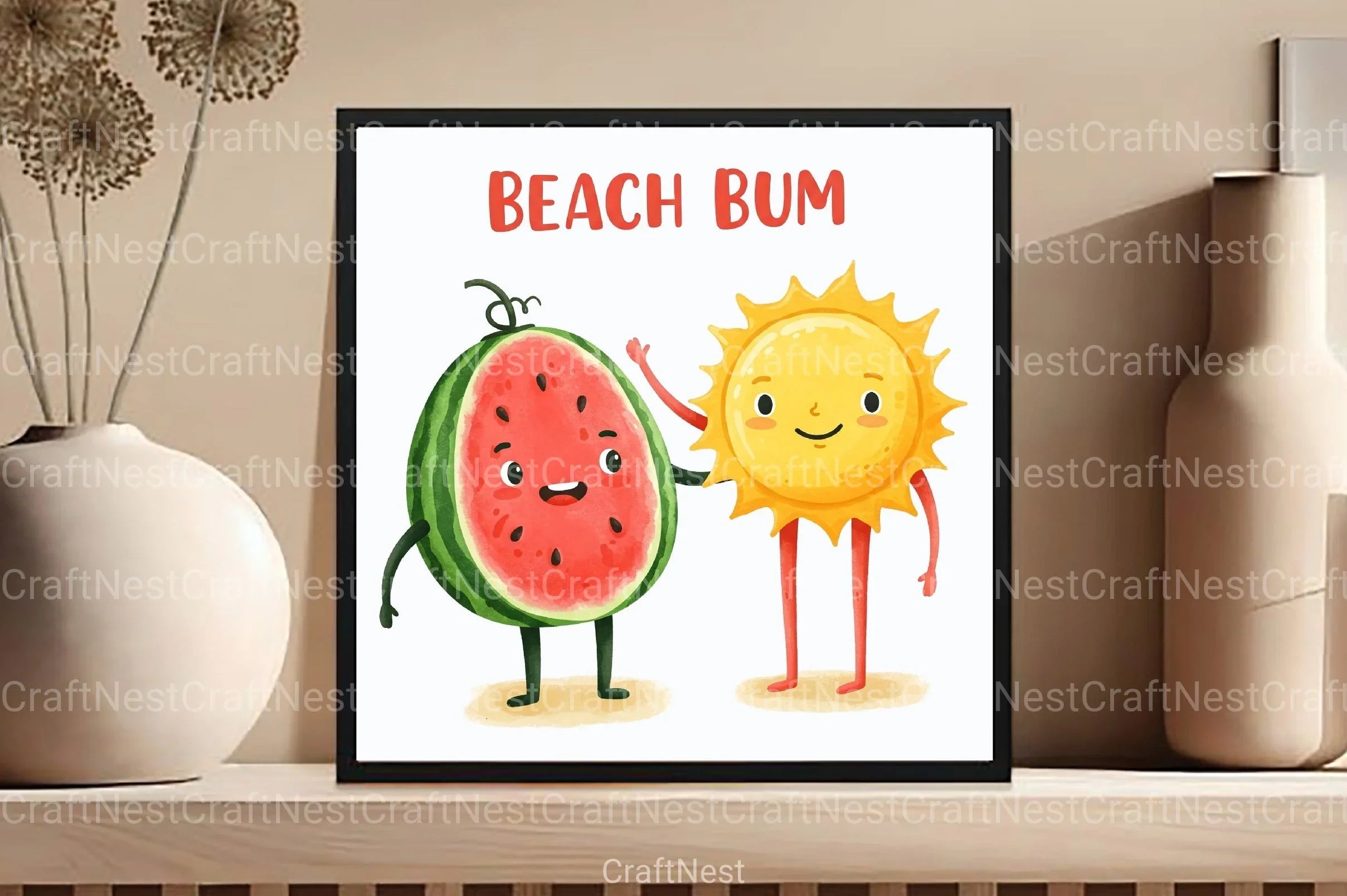 Beach Bum Clipart Bundle - CraftNest - Digital Crafting and Art