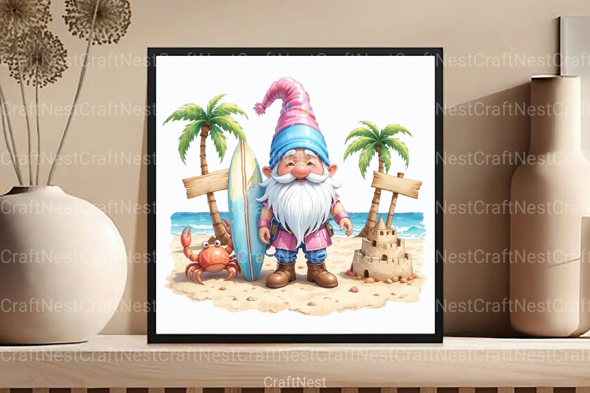 Summer Gnome Clipart Bundle - CraftNest - Digital Crafting and Art