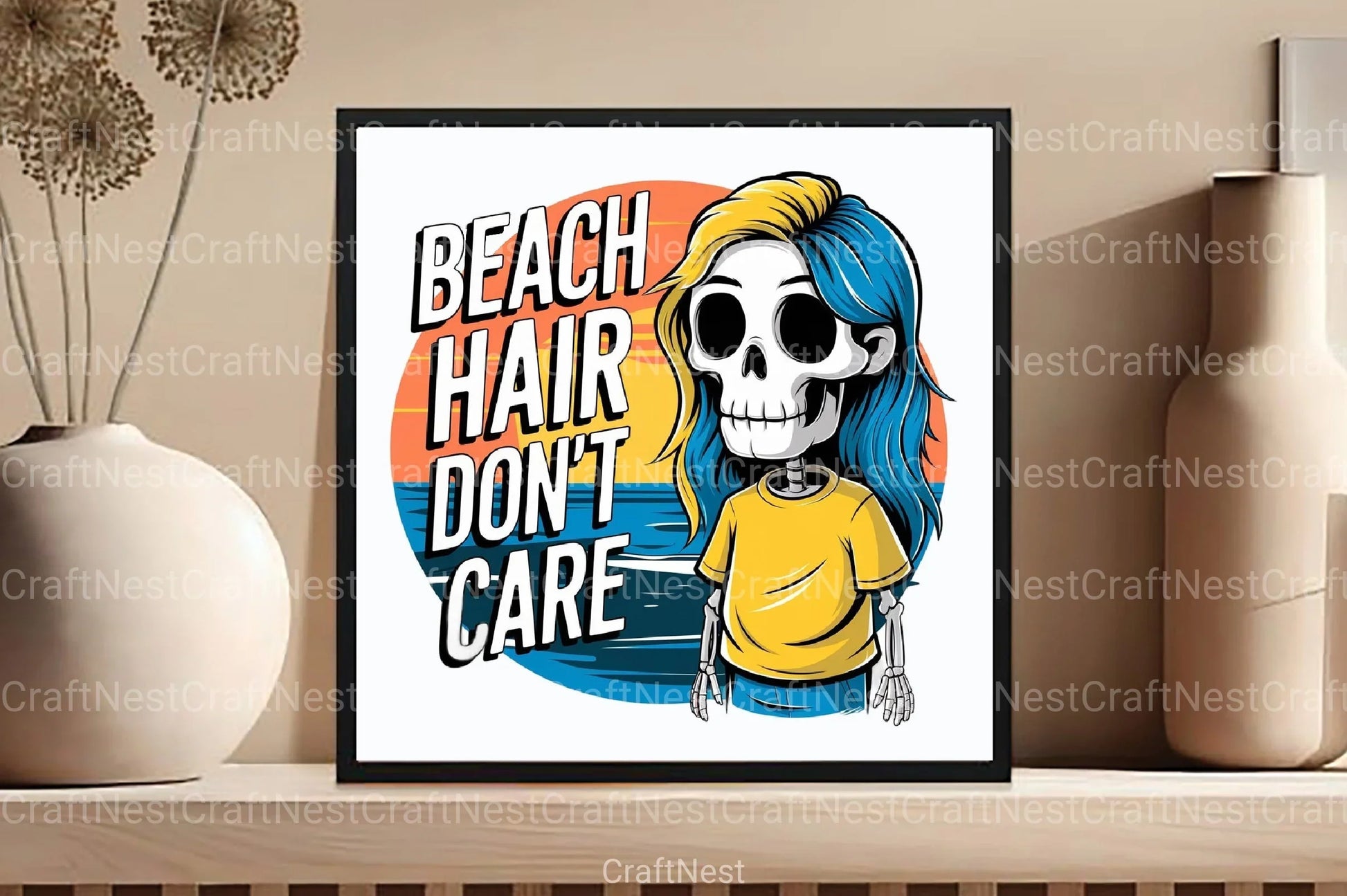 Beach Hair Don't Care Clipart Bundle 1 - CraftNest - Digital Crafting and Art