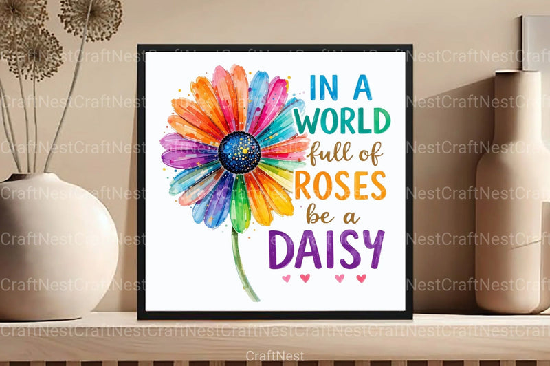 Be a Daisy in a World of Roses Clipart Bundle - CraftNest - Digital Crafting and Art