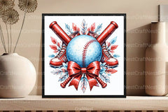 Baseball Clipart Bundle with Black Bow - CraftNest - Digital Crafting and Art