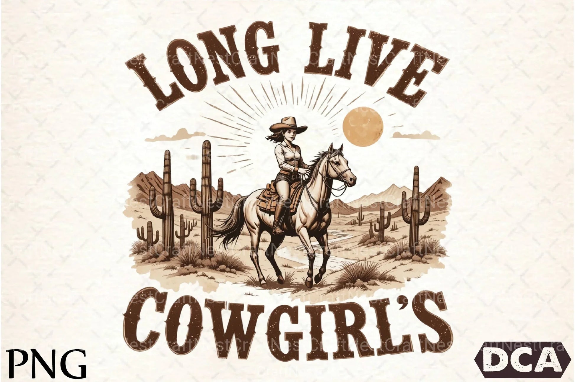 Retro Cowgirls Vintage Clipart Bundle - CraftNest - Digital Crafting and Art