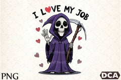 I Love My Job Reaper Cartoon Clipart Bundle - CraftNest - Digital Crafting and Art