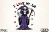 I Love My Job Reaper Cartoon Clipart Bundle