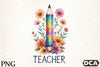 Teacher Floral Pencil Clipart Bundle