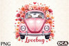 Love Bug Floral Car Clipart Bundle