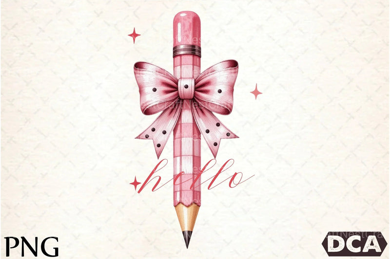 Pencil Bow Clipart Bundle - CraftNest - Digital Crafting and Art