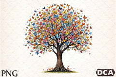 Flower Tree with Birds & Butterflies Clipart Bundle - CraftNest - Digital Crafting and Art