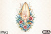 Colorful Floral Surfboard Clipart Bundle