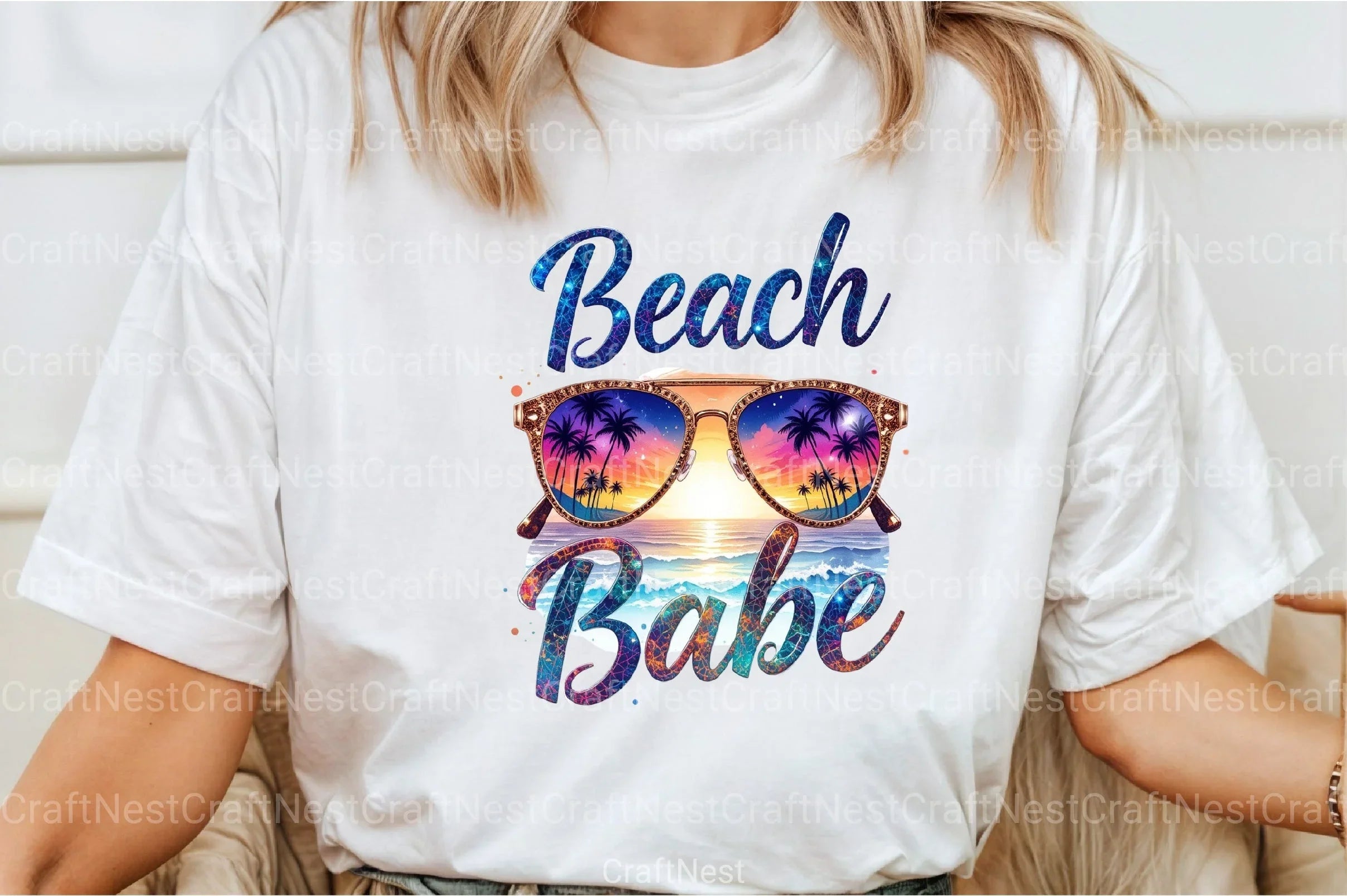 Beach Babe Summer Clipart Bundle - CraftNest - Digital Crafting and Art