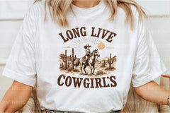 Retro Cowgirls Vintage Clipart Bundle - CraftNest - Digital Crafting and Art